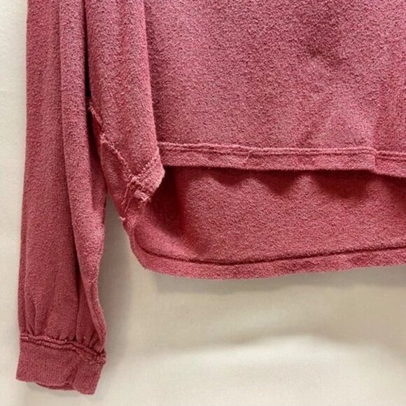 We The Free Stay With Me Hacci Top Women's Small Raspberry Pink Long Sleeve GUC - Picture 6 of 10